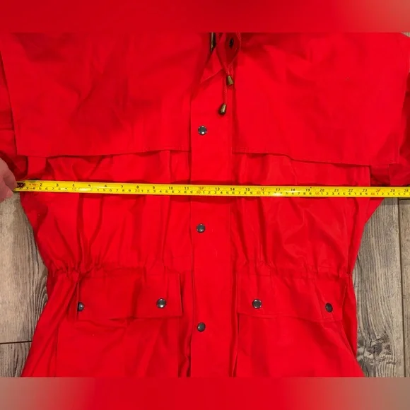 Fox Fire “Aussie Traveler” Red Hooded Rain Jacket – Size Large Outdoor Hiking - Picture 11 of 11